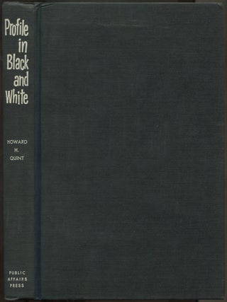 Item #605377 Profile in Black and White: A Frank Portrait of South Carolina. Howard H. QUINT