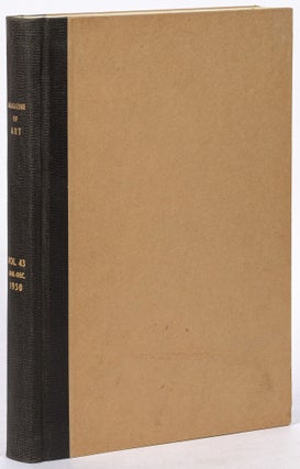 Item #605409 Magazine of Art – Volume 43, Nos. 1-8, January - December 1950. Robert GOLDWATER,...