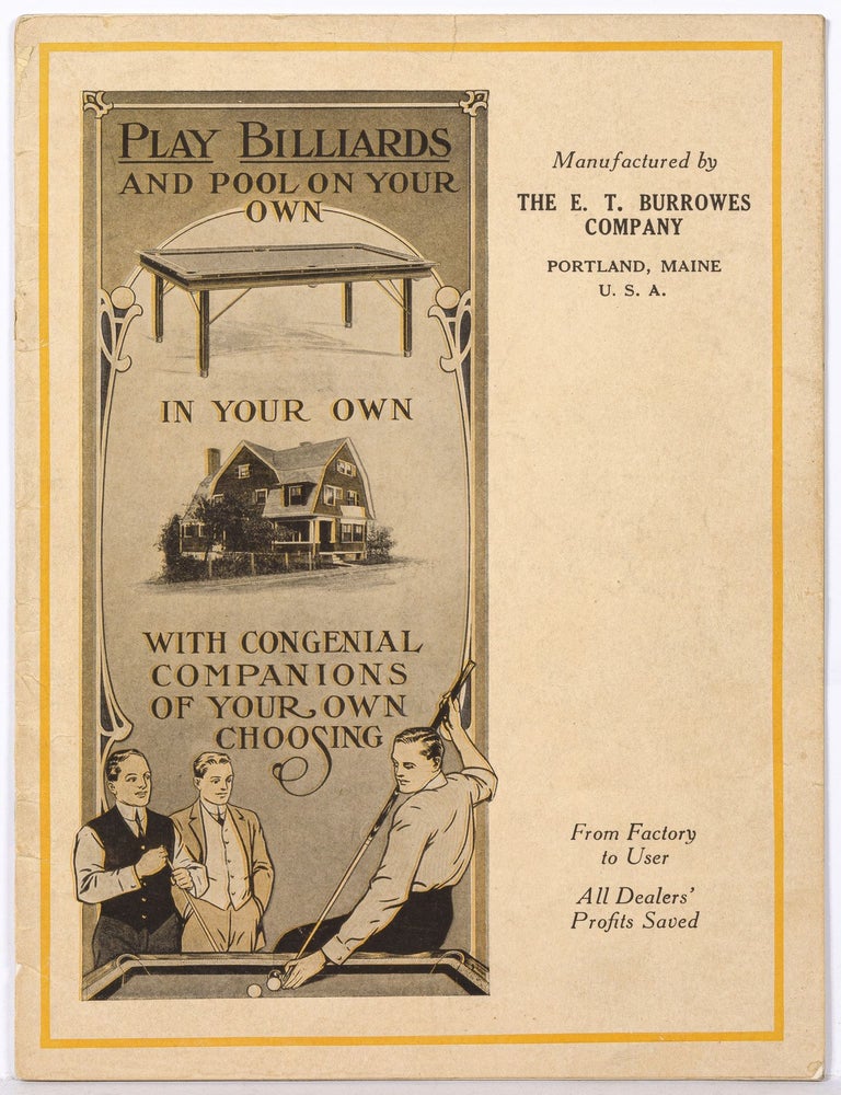 Item #606170 [Trade catalog]: E.T. Burrowes Catalogue No. 41: Home Billiard and Pool Tables