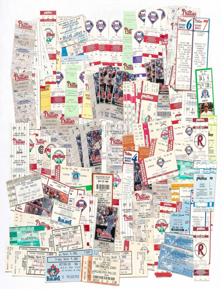 Item #606874 Collection of Philadelphia Phillies baseball ticket stubs