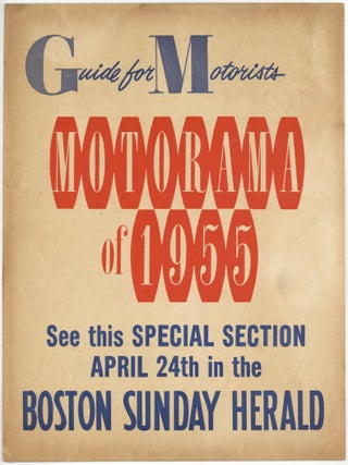 Item #606875 [Broadside]: Guide for Motorists: Motorama of 1955. See this Special Section April...