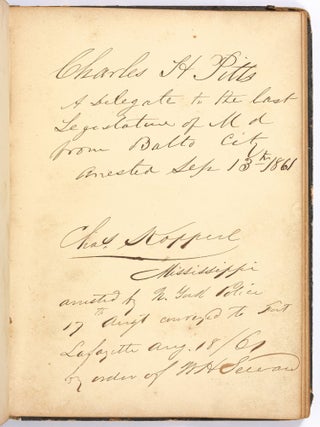 Civil War Autograph Album of Prisoners Held at Fort Warren in Boston Harbor, Massachusetts (1861-62)