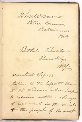 Civil War Autograph Album of Prisoners Held at Fort Warren in Boston Harbor, Massachusetts (1861-62)