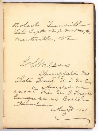 Civil War Autograph Album of Prisoners Held at Fort Warren in Boston Harbor, Massachusetts (1861-62)