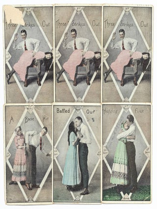 Item #607037 [Baseball postcards]: Four different postcards from the "Romance Framed in...