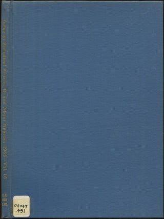 Item #607230 Index to Periodical Articles By and About Negroes (Formerly Index to Selected...