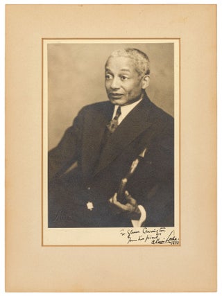 Item #607237 Photograph of Alain Locke, Inscribed to Glenn Carrington. Alain LOCKE