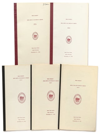 Item #607327 Temple University Annual Report of the Director of Libraries &ndash; 1970/71, 1972/73,...