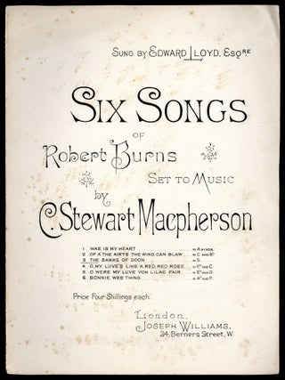 Item #607924 [Sheet music]: The Banks of Doon. Robert BURNS, words by, music by C. Stewart...
