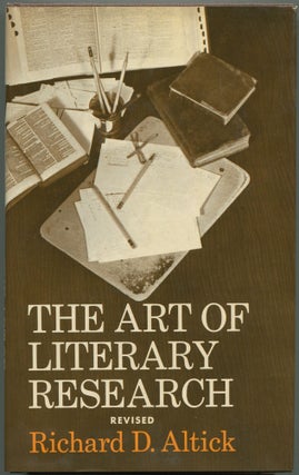 Item #607987 The Art of Literary Research. Richard D. ALTICK
