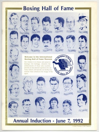 Item #608014 [Event Program, Cover Title]: Boxing Hall of Fame: Annual Induction &ndash; June 7, 1992