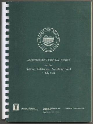 Item #608063 [Cover Title]: Architectural Program Report to the National Architectural...
