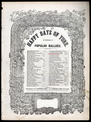 Item #608207 [Sheet music]: I Cannot Dance Tonight [from] Happy Days of Yore: A Collection of...