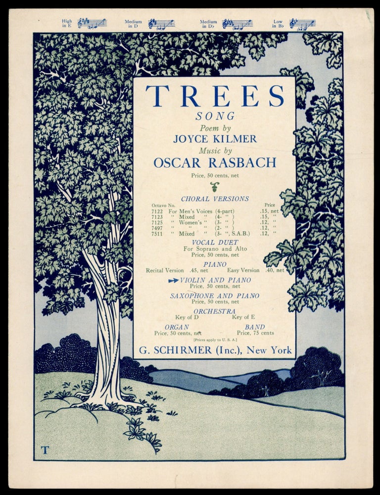 Sheet music : Trees Violin and Piano | Joyce KILMER, Oscar Rasbach ...