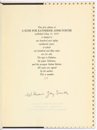 A Rose for Katherine Anne Porter