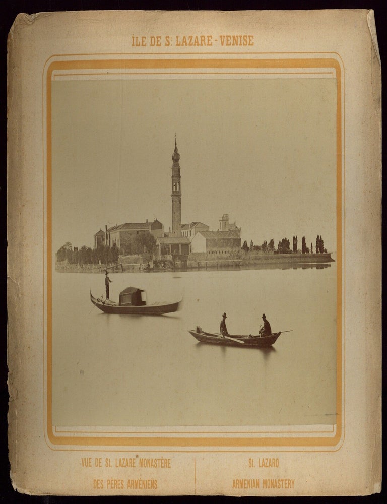 Item #609423 [Mounted Photograph]: &Icirc;le de St. Lazare - Venise. Vue de St. Lazare Monast&egrave;re des P&egrave;res Armeniens / St. Lazaro Armenian Monastery