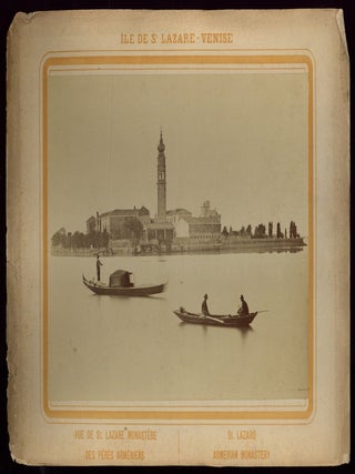Item #609423 [Mounted Photograph]: &Icirc;le de St. Lazare - Venise. Vue de St. Lazare Monast&egrave;re des...