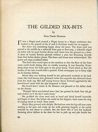 "The Gilded Six-Bits" [in] Story Magazine - August 1933