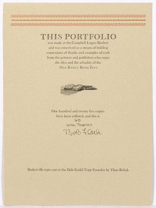 Oak Knoll Fest X Portfolio: A Collection of Broadsheets