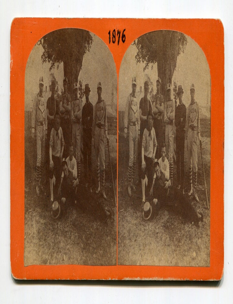 Item #610147 [Baseball stereographic view]: Kimball Union Academy Base Ball Club 1976