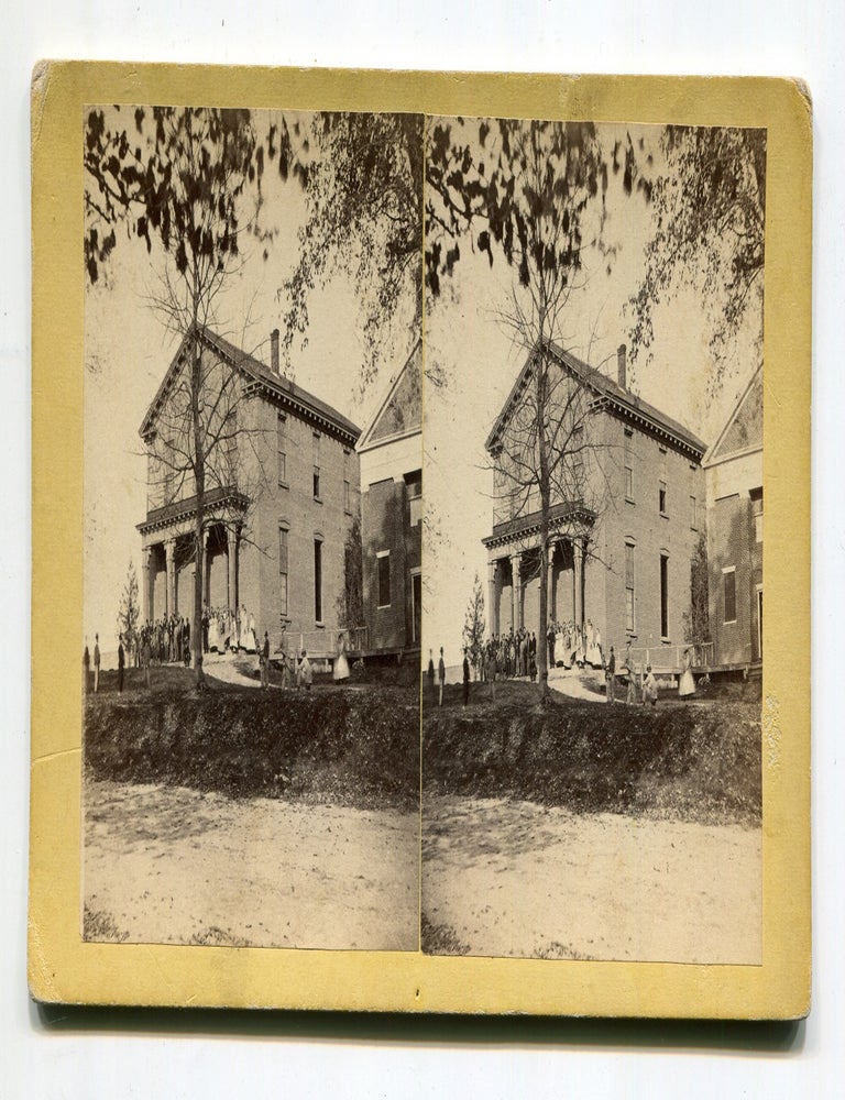 Item #610166 Stereographic school view with some baseball content