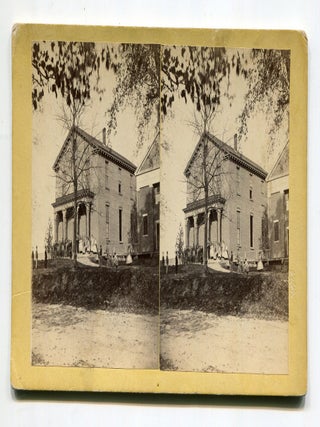 Item #610166 Stereographic school view with some baseball content