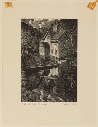 Item #610411 Mill on the Aspetuck: A Wood Engraving by John De Pol. John De POL