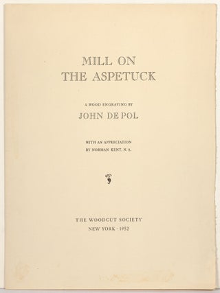 Mill on the Aspetuck: A Wood Engraving by John De Pol