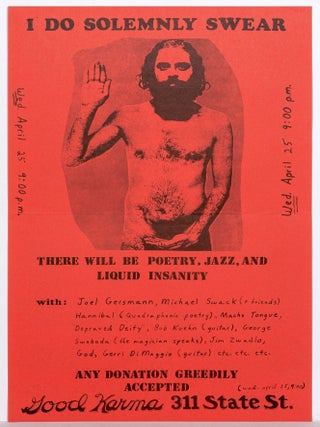 Item #610455 [Double-Sided Event Poster]: I Do Solemnly Swear There Will Be Poetry, Jazz, and...