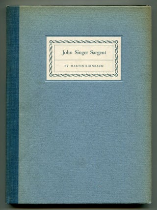 Item #610671 John Singer Sargent. January 12, 1856 : April 15, 1925. A Conversation Piece. Martin...