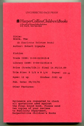 Item #610872 The Brave. Robert LIPSYTE