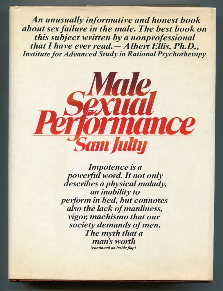 Item #610929 Male Sexual Performance. Sam JULTY.