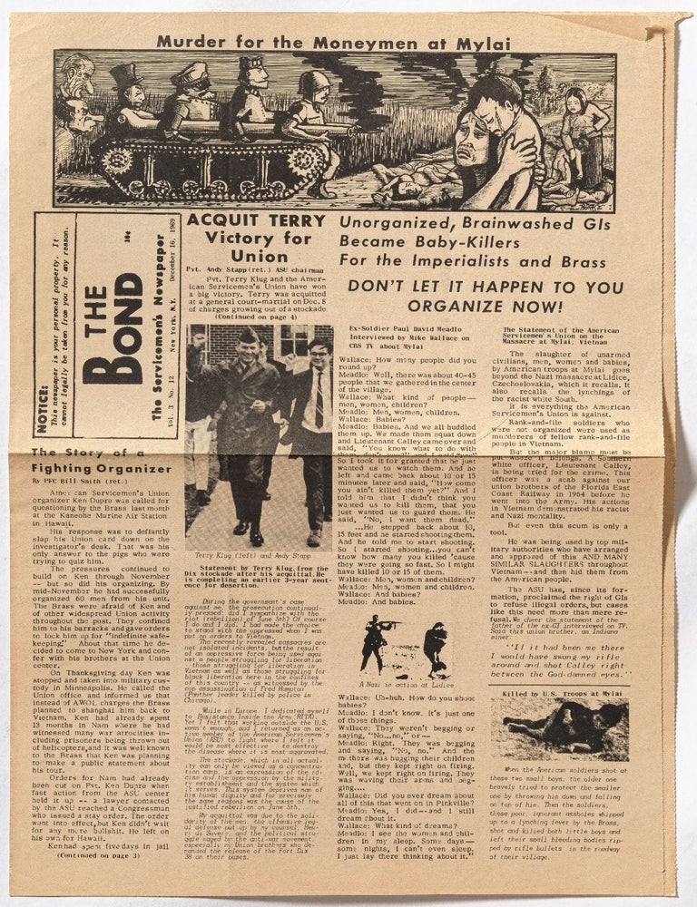 Item #611116 The Bond: The Servicemen's Newspaper &ndash; Vol. 3, No. 12, December 16, 1969