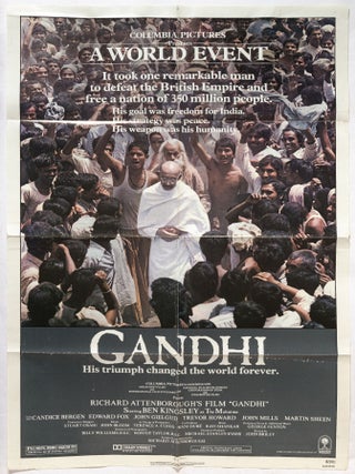 Item #611138 [Film Poster]: Gandhi. Richard ATTENGBOROUGH, Edward Fox, Candice Bergen, Ben...