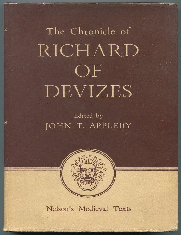Item #611283 The Chronicle of Richard of Devizes of the Time of King Richard the First. John T. APPLEBY.