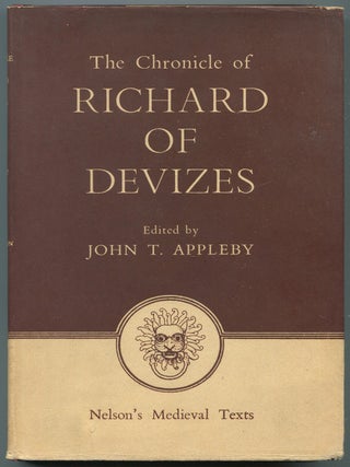 Item #611283 The Chronicle of Richard of Devizes of the Time of King Richard the First. John T....