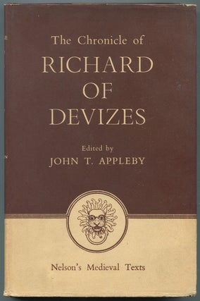 Item #611283 The Chronicle of Richard of Devizes of the Time of King Richard the First. John T....