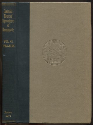 Item #611291 Journals of the House of Representatives of Massachusetts 1764-1765