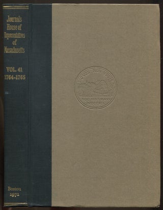 Item #611291 Journals of the House of Representatives of Massachusetts 1764-1765