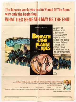 Item #611328 [Film Poster]: Beneath the Planet of the Apes. Charlton HESTON, Maurice Evans, Kim...