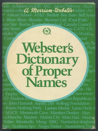 Item #611402 Webster's Dictionary of Proper Names. Geoffrey PAYTON