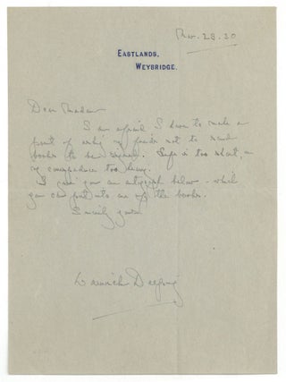 Item #611645 [Author Correspondence on Letterhead Paper]: Warwick Deeping. Warwick DEEPING, George