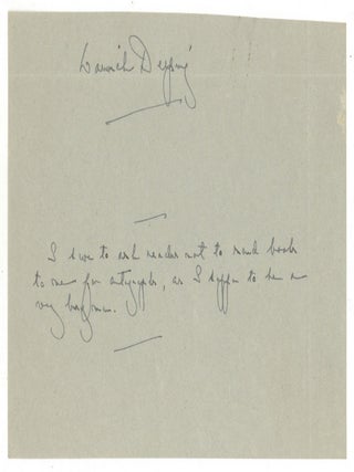 Item #611646 [Author Correspondence]: Warwick Deeping. Warwick DEEPING, George