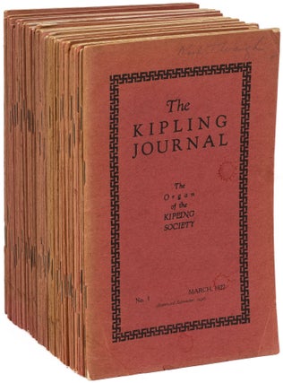 Item #611741 The Kipling Journal: The Organ of the Kipling Society – A Near-Complete Run of the...