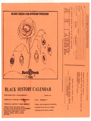 Item #612059 [Publisher's Advertisement]: Black Seeds presents the 1985 Black Historical and...