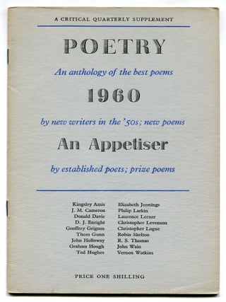 Item #612756 Poetry 1960: An Appetiser. Kingsley AMIS, Sylvia Plath