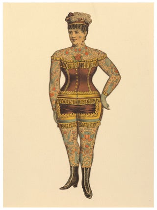 Item #612926 [Lithographic Print]: Vintage Patriotic Circus Tattooed Lady (Miss Rose Lee