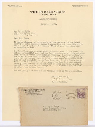 Item #612961 1934 Typed Letter Signed Giving Information on Automobile Travel during "a trip...