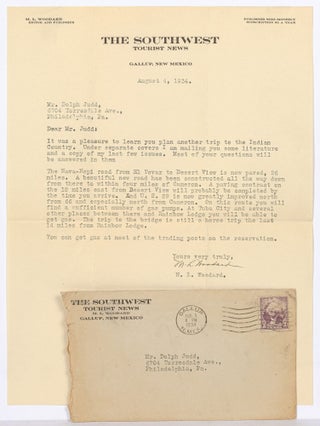 Item #612961 1934 Typed Letter Signed Giving Information on Automobile Travel during "a trip...