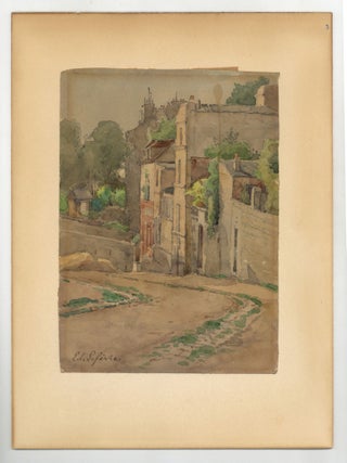 Item #613002 [Original Artwork]: [A Road in Montmartre]. Edouard LEF&Egrave;VRE